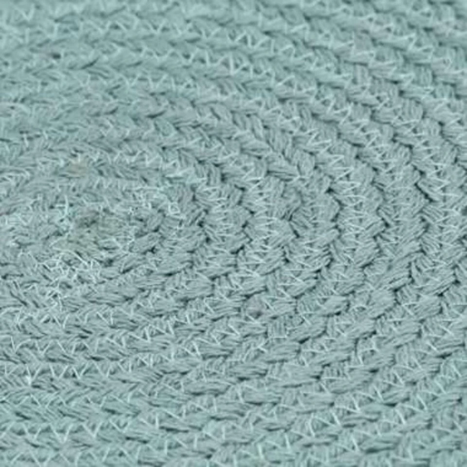 VidaXL Placemats 6 St Rond 38 Cm Katoen Effen Groen 2 VidaXL Placemats 6 St Rond 38 Cm Katoen Effen Groen - Afbeelding 2