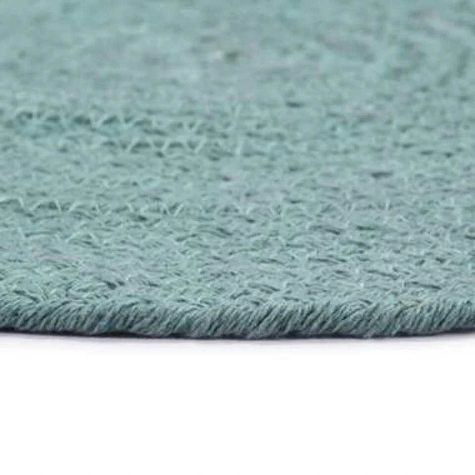VidaXL Placemats 6 St Rond 38 Cm Katoen Effen Groen 4 VidaXL Placemats 6 St Rond 38 Cm Katoen Effen Groen - Afbeelding 4