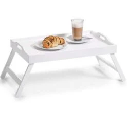 Zeller Dienblad - Op Poten - Inklapbaar - MDF - Wit - 56 X 35 Cm -Tafel Benodigdheden Winkel 1000002089 0102