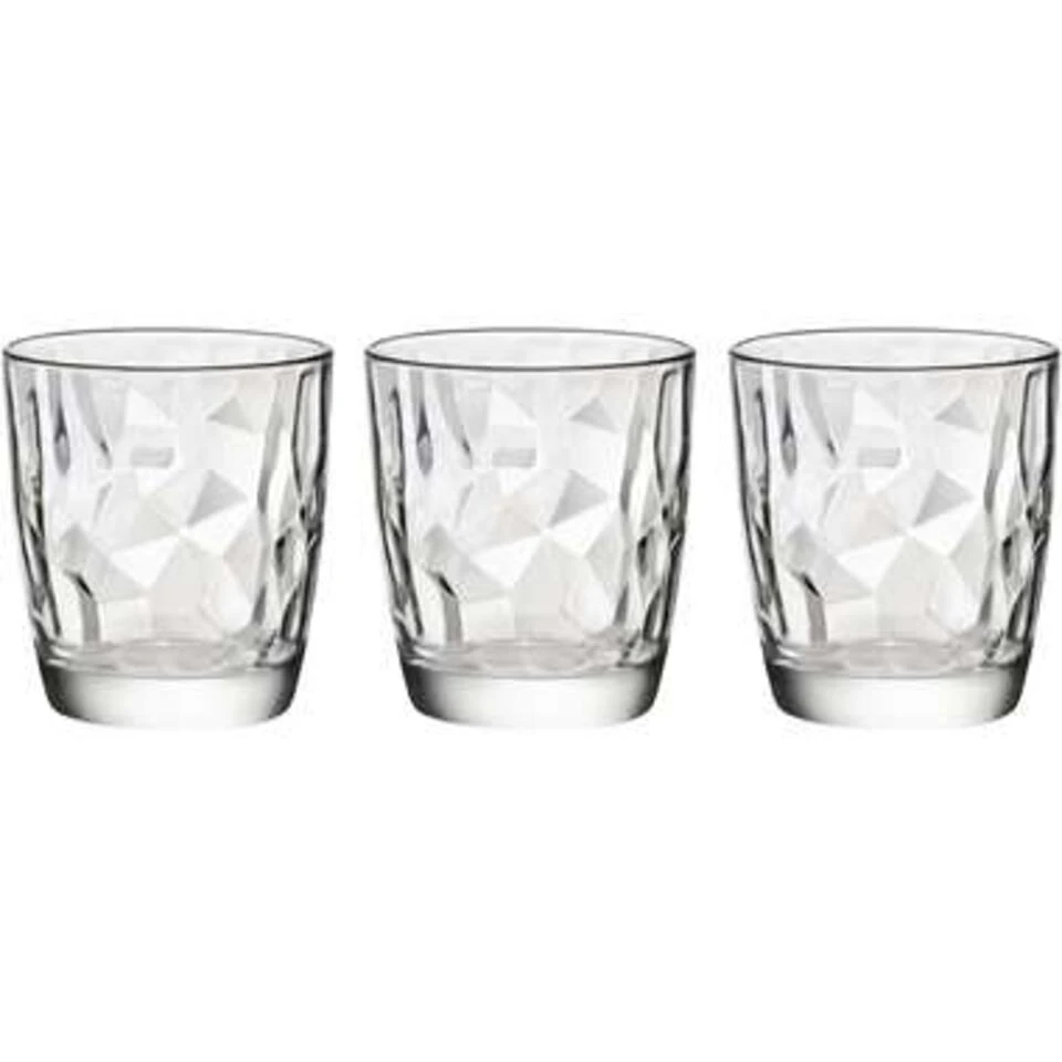 Bormioli Rocco 3x Stuks Tumbler Waterglazen/sapglazen Diamond 305 Ml 1 Bormioli Rocco 3x Stuks Tumbler Waterglazen/sapglazen Diamond 305 Ml