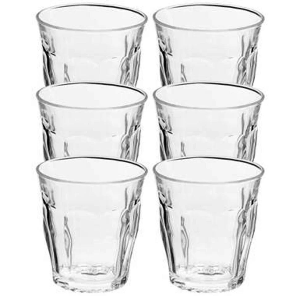 Duralex Drinkglazen Picardie - 6 Stuks - Glas - 250 Ml 1 Duralex Drinkglazen Picardie - 6 Stuks - Glas - 250 Ml