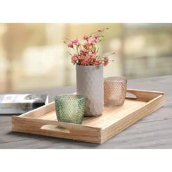 Kesper Dienblad - Paolownia Hout - Opstaande Rand - 47 X 30 Cm -Tafel Benodigdheden Winkel 1000010901 0102