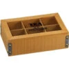 Merkloos Theedoos - 6 Vakjes - Hout - 7 Cm
