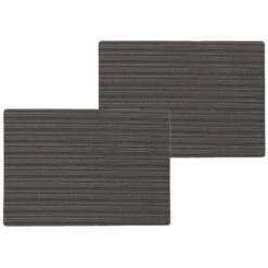 Wicotext Placemats - 4 Stuks - Lines - Zwart - 43 X 30 Cm