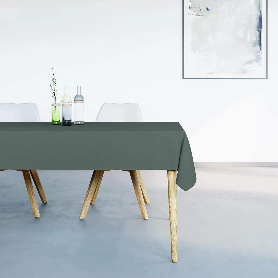 Mistral Home - Tafelkleed Waterafstotend - 150x250 Cm - Donkergroen 2 Mistral Home - Tafelkleed Waterafstotend - 150x250 Cm - Donkergroen - Afbeelding 2