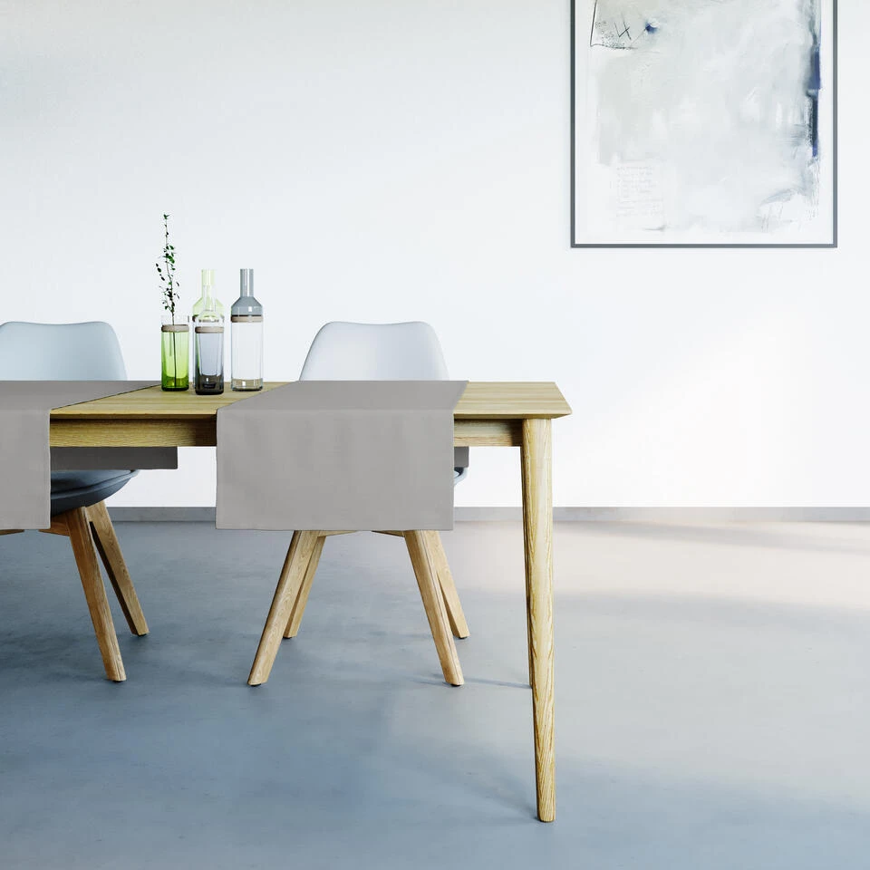 Mistral Home - Tafelloper Waterafstotend - 45x145 Cm - Lichtgrijs 2 Mistral Home - Tafelloper Waterafstotend - 45x145 Cm - Lichtgrijs - Afbeelding 2