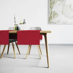 Mistral Home - Tafelloper Waterafstotend - 45x145 Cm - Rood -Tafel Benodigdheden Winkel 1000012715 0110