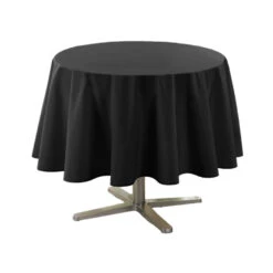 Wicotex Tafellaken - Zwart - Rond - Polyester - 180 Cm