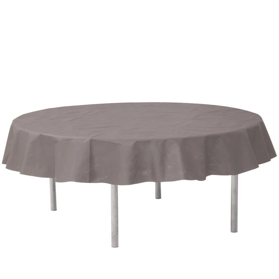 Grijs Rond Tafelkleed/tafellaken 240 Cm Non Woven Polypropyleen 1 Grijs Rond Tafelkleed/tafellaken 240 Cm Non Woven Polypropyleen