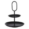 Mica Decorations Rama Etagère 2-Laags H36 X Ø28 Cm Metaal Zwart