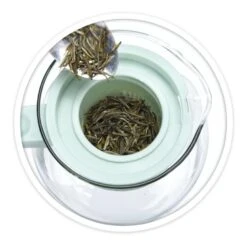 Merkloos Theepot - Met Filter - Grijs - Glas - 1500 Ml -Tafel Benodigdheden Winkel 1000021132 0101
