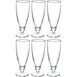 Bormioli Rocco Bierglazen Harmonia - 6 Stuks - Op Voet - 380 Ml