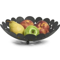 Zeller Fruitschaal - Zwart - Metaal - 29 Cm -Tafel Benodigdheden Winkel 1000029047 0102