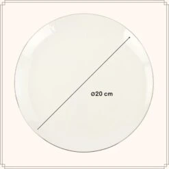 OTIX Ontbijtborden Borden Set Van 6 Stuks 20cm Wit Met Gouden Rand Porselein 6 OTIX Ontbijtborden Borden Set Van 6 Stuks 20cm Wit Met Gouden Rand Porselein -Tafel Benodigdheden Winkel 1000033082 0110