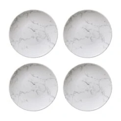 Orange85 Gebaksbordjes Taart 4 Stuks Wit 19cm Marmer