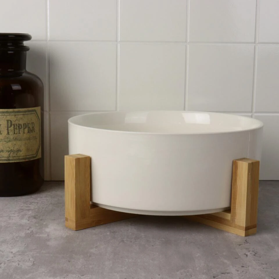 Orange85 Slakom Saladeschaal Saladecouverts Saladebestek Set Wit Bamboe 2 Orange85 Slakom Saladeschaal Saladecouverts Saladebestek Set Wit Bamboe - Afbeelding 2