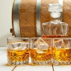 Orange85 Whiskey Karaf 4 Glazen 5-delig Transparant 900/230 Ml Glas -Tafel Benodigdheden Winkel 1000033111 0110