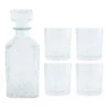 Orange85 Whiskey Karaf 4 Glazen 5-delig Transparant 900/230 Ml Glas