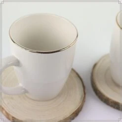 OTIX Mokken Set Wit Met Goud 200ml Porselein 6 Stuks DAISY -Tafel Benodigdheden Winkel 1000033122 0110