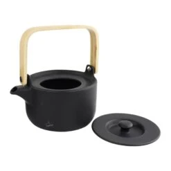 Orange85 Theepot Zwart Warmtehoudend 50cl Met 2 Kopjes Aardewerk Bamboe 6 Orange85 Theepot Zwart Warmtehoudend 50cl Met 2 Kopjes Aardewerk Bamboe -Tafel Benodigdheden Winkel 1000033129 0110