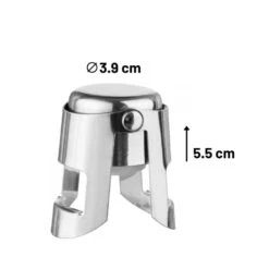 Orange85 Champagnestop Roestvrij Staal 3,9 X 3,7 X 5,5 Cm Zilver Champagnedop -Tafel Benodigdheden Winkel 1000033141 0110