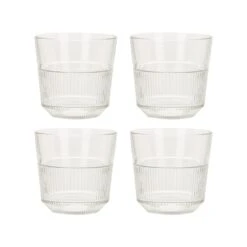 Orange85 Waterglazen 270 Ml Set Van 4 Transparant Glas Stapelbaar