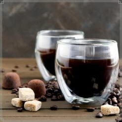 OTIX Dubbelwandige Espressoglazen Isolerend 100ml 6 Stuks Glas -Tafel Benodigdheden Winkel 1000033190 0110