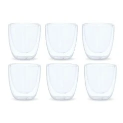 OTIX Dubbelwandige Espressoglazen Isolerend 100ml 6 Stuks Glas