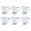 Orange85 Theeglazen Koffieglazen Met Oor 230 Ml 6 Stuks Transparant
