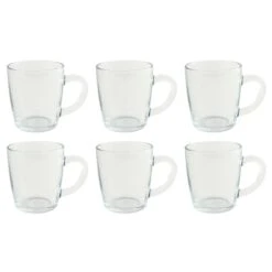 OTIX Theeglazen Met Oor Koffiemok 340ml Glas Hittebestendig Koffiemok