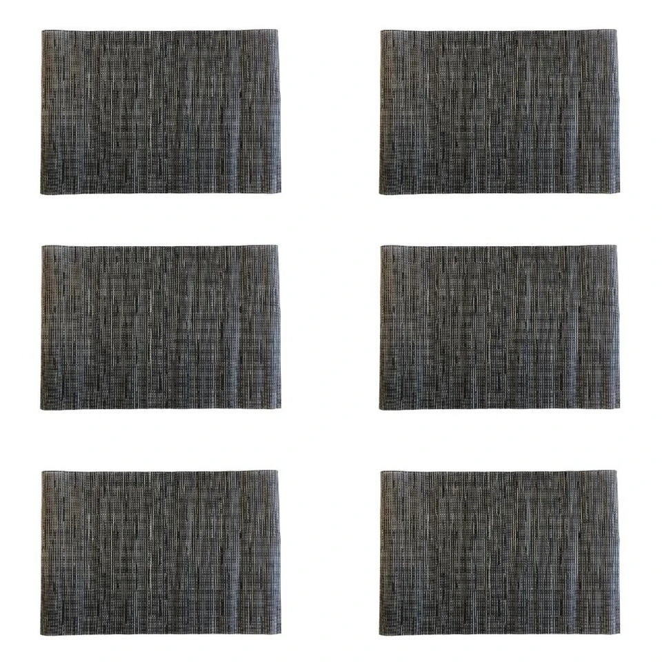 Orange85 Placemat Set Van 6 Donkergrijs 30x45 Cm Kunststof 1 Orange85 Placemat Set Van 6 Donkergrijs 30x45 Cm Kunststof