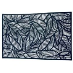 Orange85 Placemats Met Veren Set Van 4 Zwart 45x30x0.5 Cm PVC
