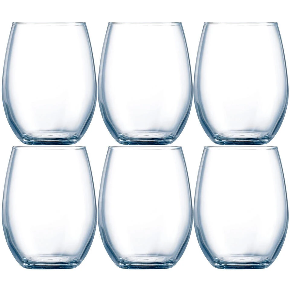 6x Stuks Luxe Transparante Drinkglazen 360 Ml Van Glas 1 6x Stuks Luxe Transparante Drinkglazen 360 Ml Van Glas