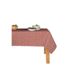 Mistral Home Tafelzeil-140x240 Cm-Tafellaken PEVA-Afwasbaar-Bolletjes Terracotta -Tafel Benodigdheden Winkel 1000040057 0102