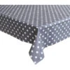 Bellatio Design Tafelzeil - Grijs En Stippen Wit - 140 X 220 Cm