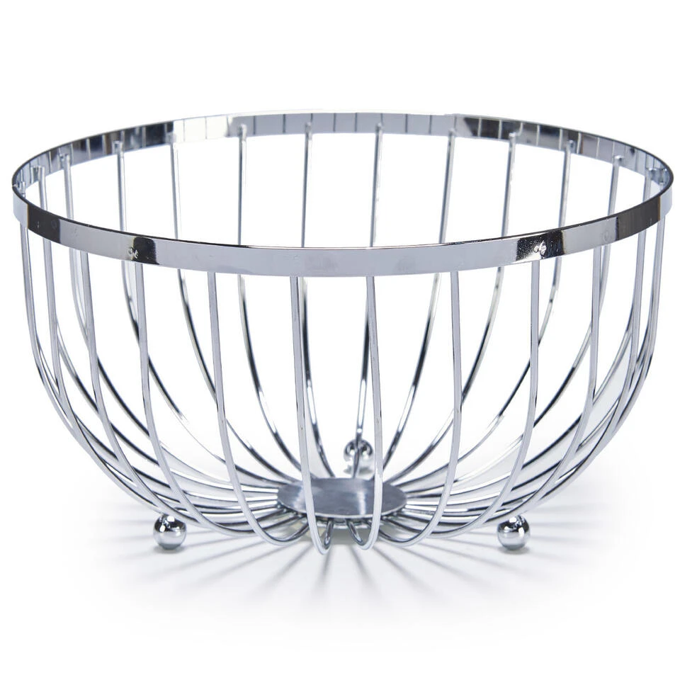Arte R Fruitmand - Zilverkleurig - Metaal - Rond - 25 Cm 1 Arte R Fruitmand - Zilverkleurig - Metaal - Rond - 25 Cm