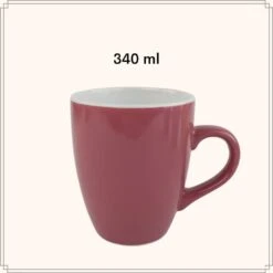 OTIX Koffiemok Theemok Set Van 4 Verschillende Kleuren 340ml Aardewerk -Tafel Benodigdheden Winkel 1000049566 0110