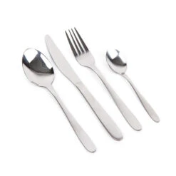 Orange85 Bestekset 16-delig RVS Zilver 4 Personen Vork Mes Lepel Dessertlepel