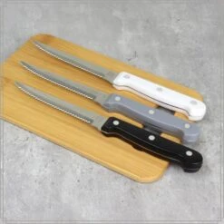 OTIX Steakmessen Set Van 6 Stuks Zwart Vaatwasserbestendig 21x2x1,5cm -Tafel Benodigdheden Winkel 1000049592 0111