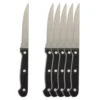 OTIX Steakmessen Set Van 6 Stuks Zwart Vaatwasserbestendig 21x2x1,5cm