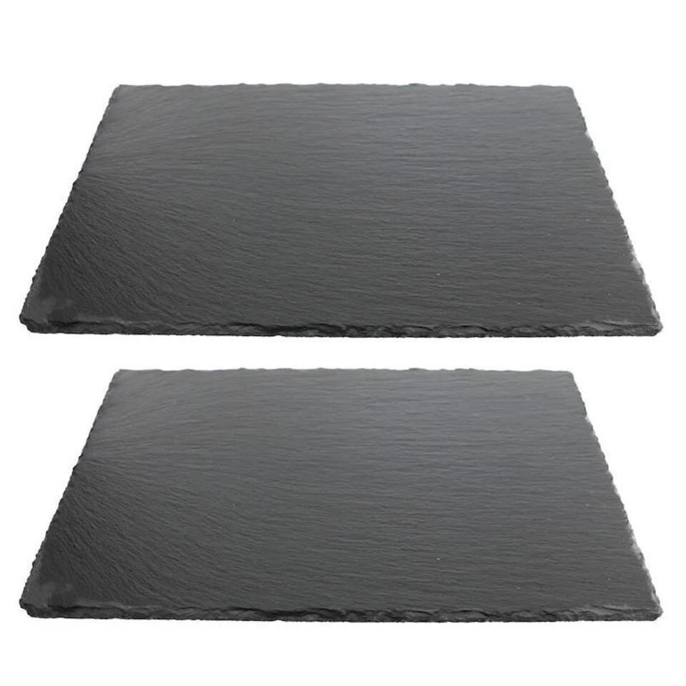 HI Serveerplank - Grijs - Leisteen - 30 X 40 Cm 2 HI Serveerplank - Grijs - Leisteen - 30 X 40 Cm - Afbeelding 2