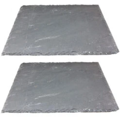 Merkloos 1x Leisteen Serveerplanken/onderzetters 30 X 30 Cm -Tafel Benodigdheden Winkel 1000054714 0101