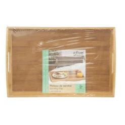 5Five Dienblad/serveerblad - Bamboe - Met Handvaten - 45 X 29 Cm -Tafel Benodigdheden Winkel 1000059292 0102
