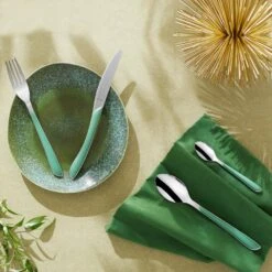 Amefa Eclat Groen Bestek - Set Van 24 6 Amefa Eclat Groen Bestek - Set Van 24 -Tafel Benodigdheden Winkel 1000059305 0110