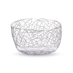 Zeller Fruitschaal - Metaal - Zilverkleurig - Rond - 22 Cm