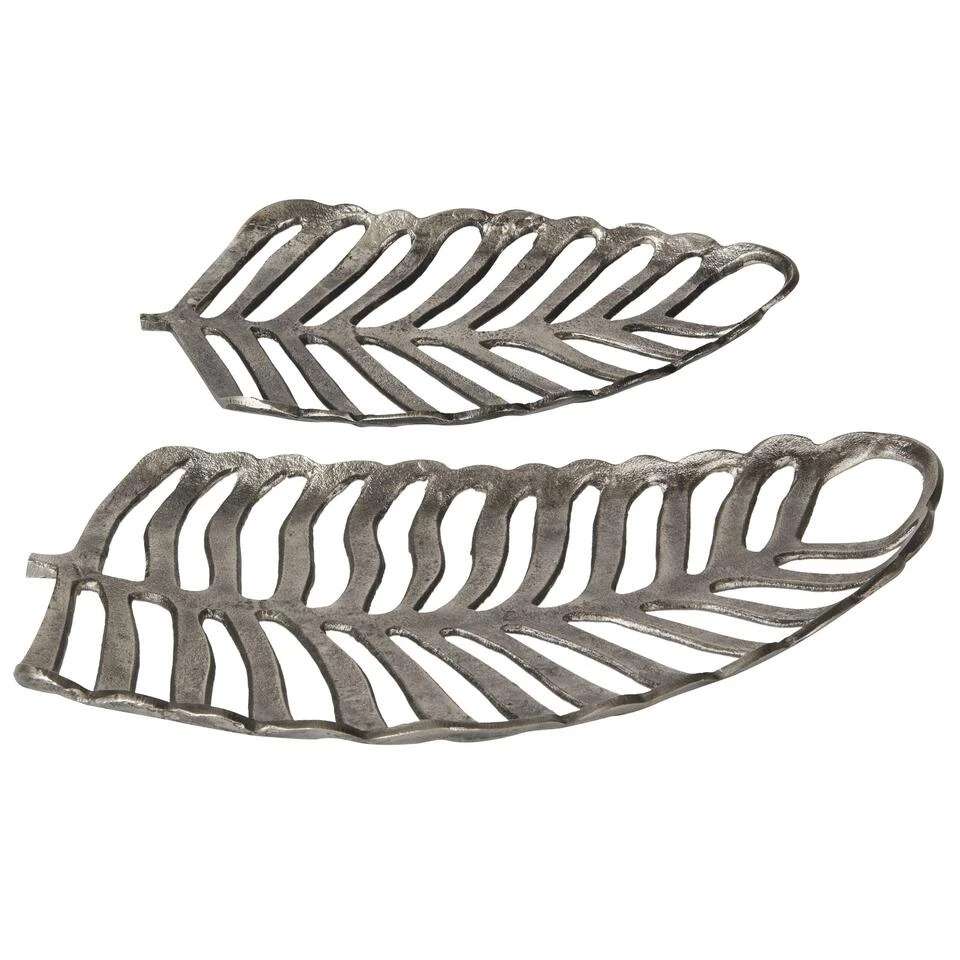 Beliani Decoratieve Schaal AMNISOS - Zilver Aluminium 2 Beliani Decoratieve Schaal AMNISOS - Zilver Aluminium - Afbeelding 2