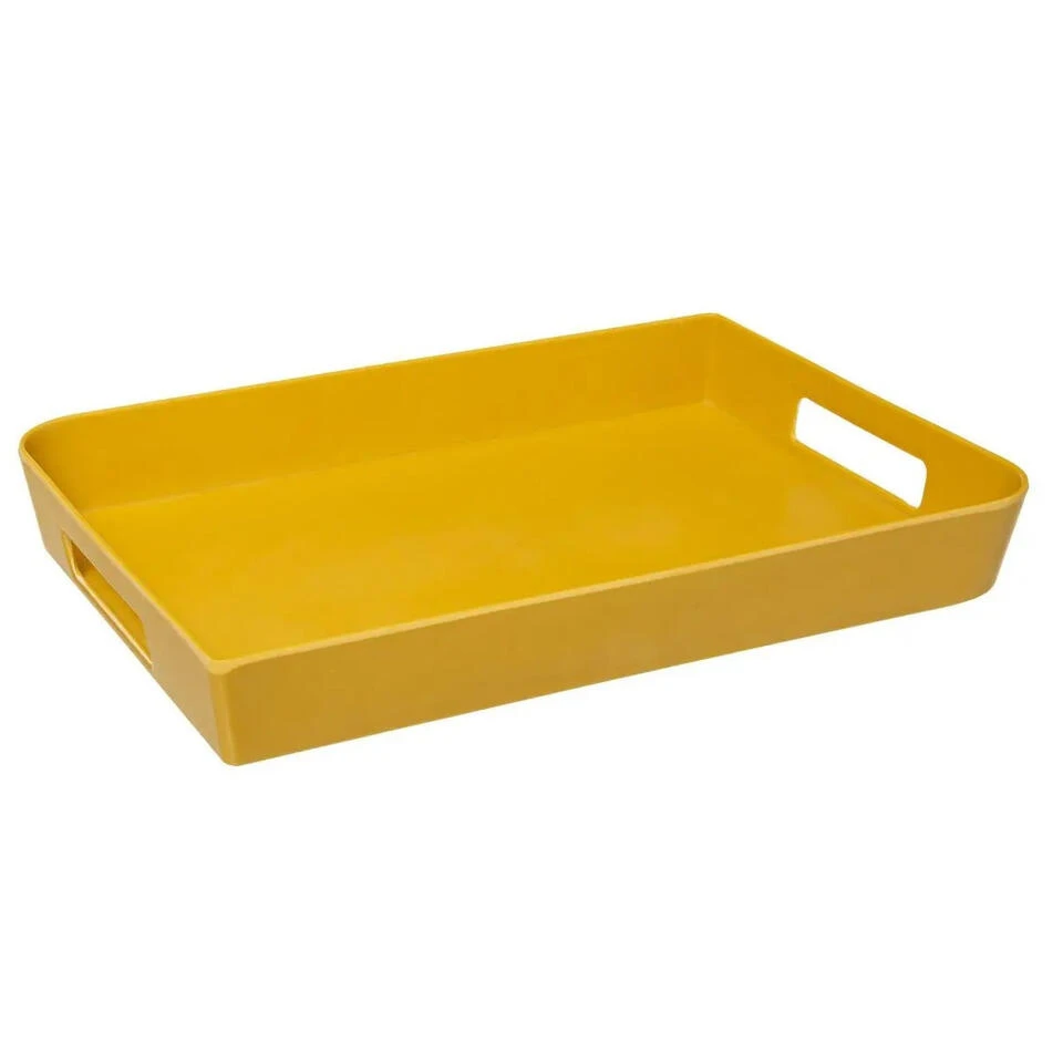 5Five - Dienblad - Met Handvatten - Geel - 35 X 25 Cm 1 5Five - Dienblad - Met Handvatten - Geel - 35 X 25 Cm
