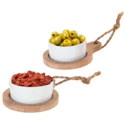 Excellent Houseware Serveerschaaltjes - 2st - Porselein - Serveerplankjes 8x4cm 4 Excellent Houseware Serveerschaaltjes - 2st - Porselein - Serveerplankjes 8x4cm -Tafel Benodigdheden Winkel 1000066530 0101