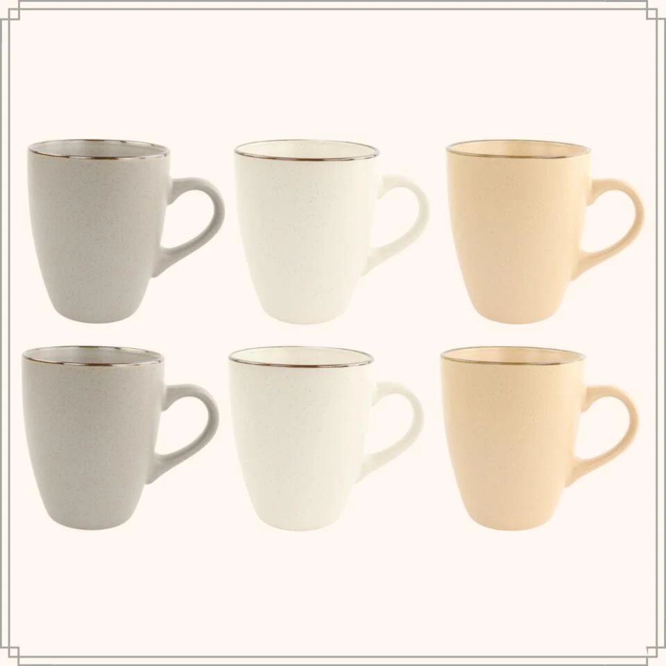 OTIX Koffiekopjes Met Oor Set Van 6 Aardewerk 350 Ml 2 OTIX Koffiekopjes Met Oor Set Van 6 Aardewerk 350 Ml - Afbeelding 2