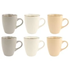 OTIX Koffiekopjes Met Oor Set Van 6 Aardewerk 350 Ml